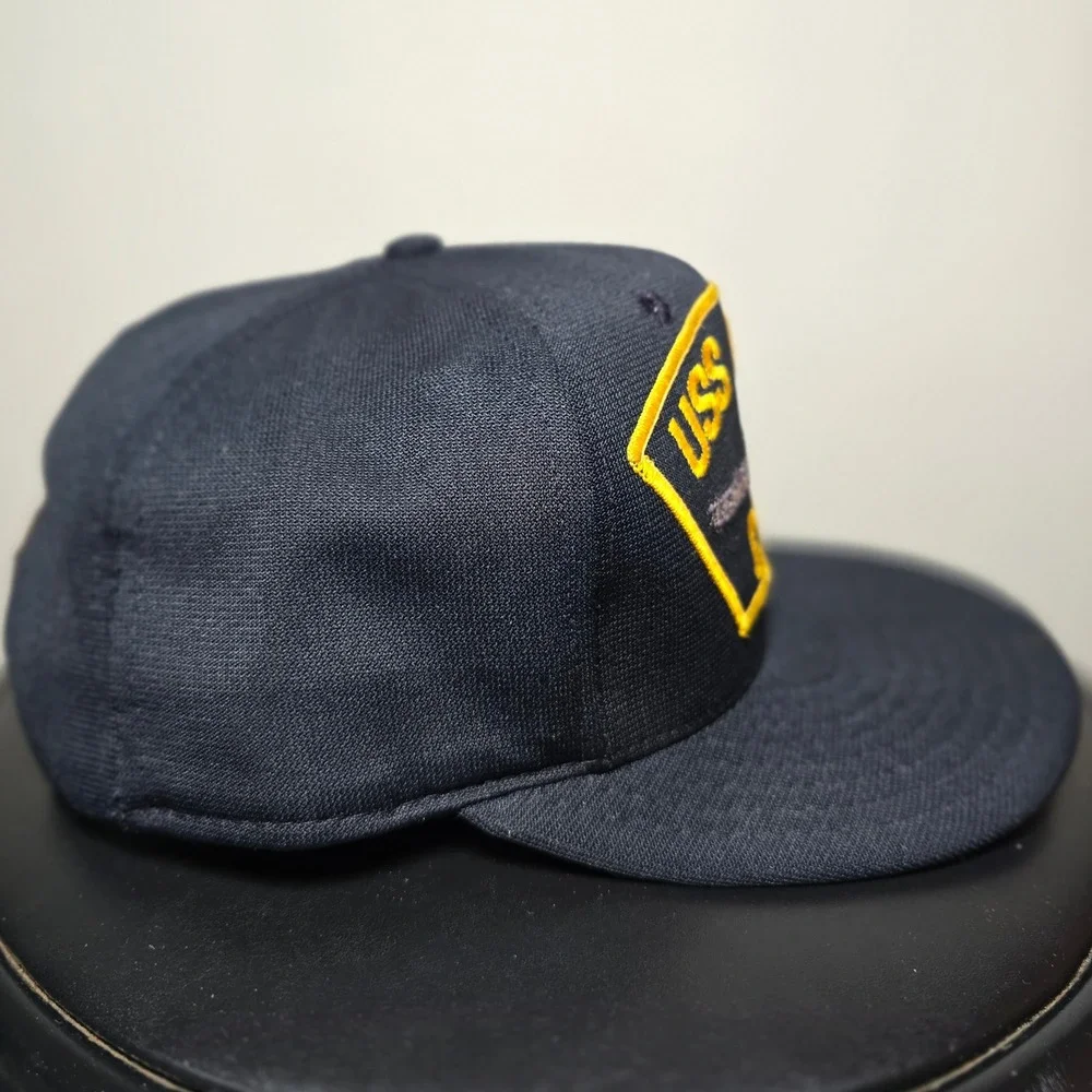 Vintage Military USS Midway CV-41 Naval Aircraft Carrier USA War Snapback Hat